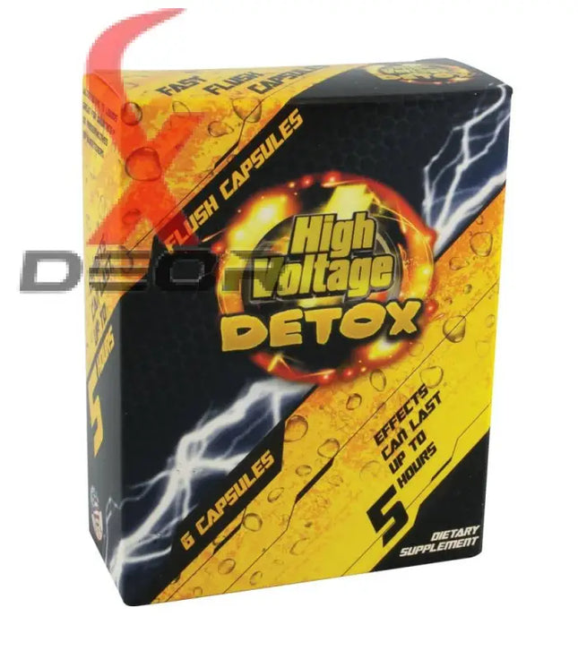 High Voltage Detox Fast Flush Capsules – 6 Capsules Per Box.