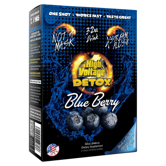 High Voltage Detox Permanent 5 Day Flush – Blueberry Flavor | Complete 5-Day Cleanse Kit