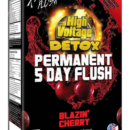High Voltage Detox Permanent 5 Day Flush – Blazin’ Cherry Flavor | Complete Detox Kit