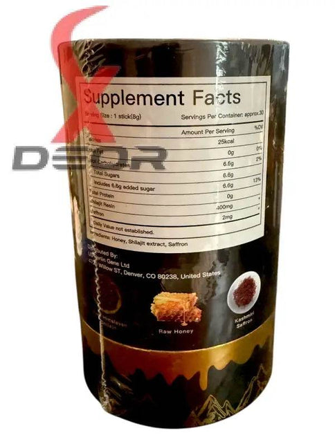 Himalayan Shilajit Honey Energy Stick – Natural Vitality & Wellness Support 30 Sticks - XDeor