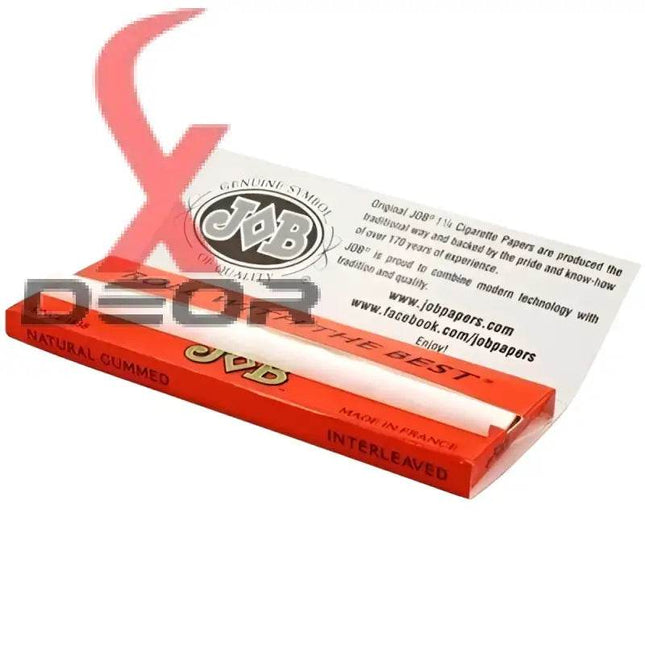 JOB 1 1/4 Rolling Papers – Classic Orange/Red Pack – 12 Booklets (32 Papers Each) - XDeor