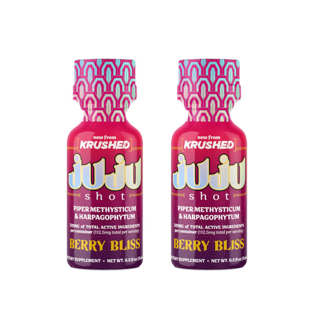 Krushed JUJU Kava Shot – Berry Bliss | Kava and Devil’s Claw Blend (15mL) 225mg 2 Pack