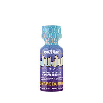 JUJU Grape Burst – Kava & Devil’s Claw Liquid, 15mL (12-Bottle Box, 225mg Each)