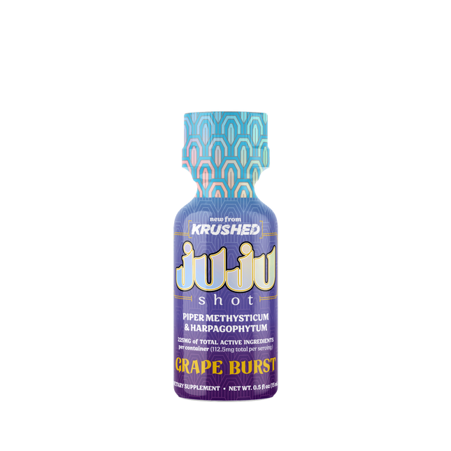JUJU Grape Burst – Kava & Devil’s Claw Liquid, 15mL (12-Bottle Box, 225mg Each)