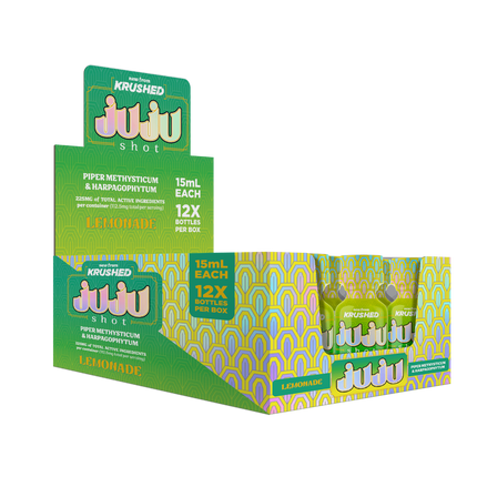 Krushed JUJU Kava Shot – Lemonade | Kava and Devil’s Claw Blend (15mL) 225mg 2 Pack