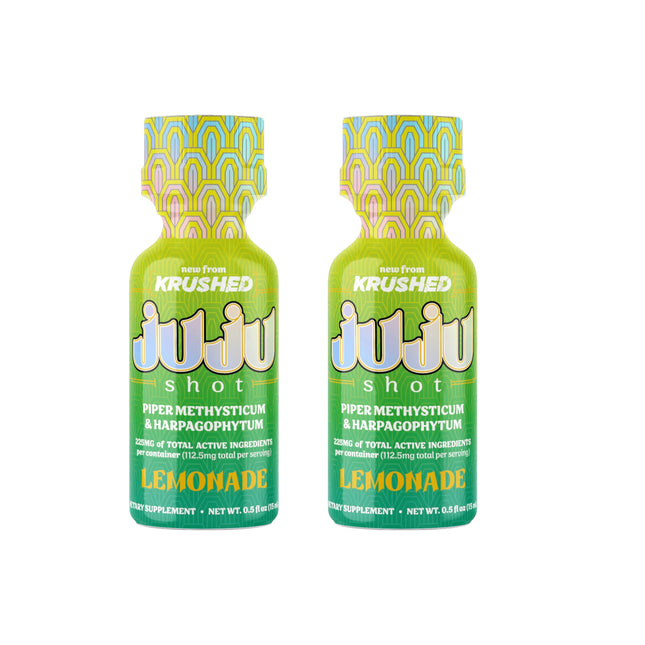 Krushed JUJU Kava Shot – Lemonade | Kava and Devil’s Claw Blend (15mL) 225mg 12 Pack