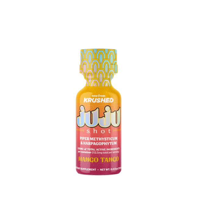 JUJU Mango Tango – Kava & Devil’s Claw Liquid, 15mL (Full Box of 12 Bottles, 225mg Each)