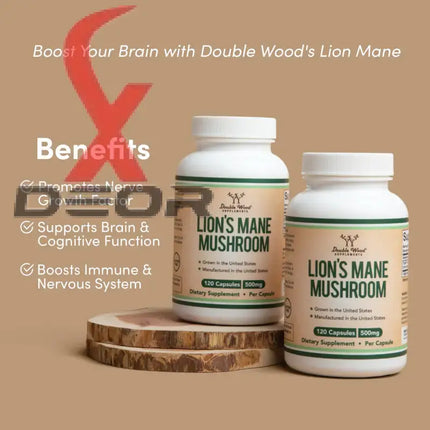 Lion’s Mane Mushroom Capsules – Brain, Nerve & Immune Support – 120 Capsules.
