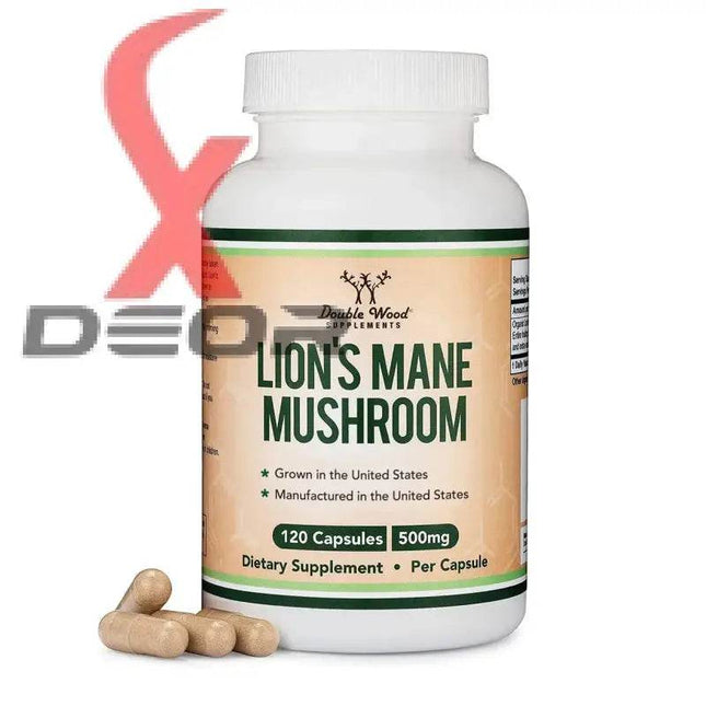 Lion’s Mane Mushroom Capsules – Brain, Nerve & Immune Support – 120 Capsules - XDeor