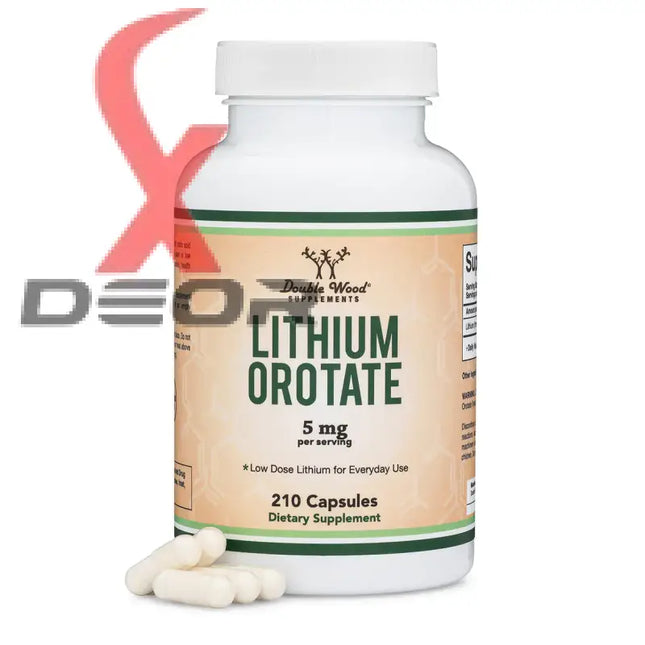 Lithium Orotate 5mg – Mood & Sleep Support Supplement (210 Capsules) - Dietary Supplement