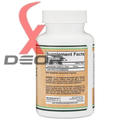 Lumbrokinase enzymes supplement – 120 capsules | max activity 10,000 fu/gram - dietary