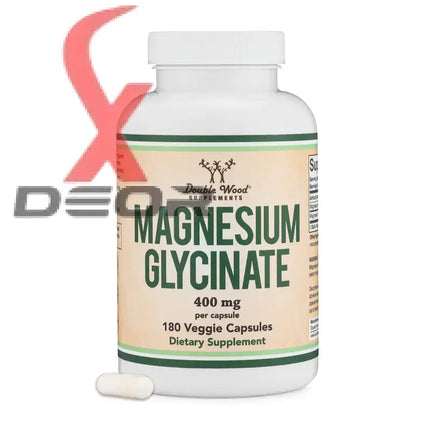 Magnesium Glycinate 400mg – High Absorption & Gentle on Stomach – 180 Capsules.
