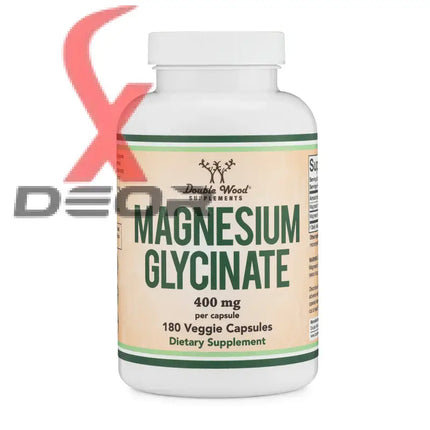 Magnesium Glycinate 400mg – High Absorption & Gentle on Stomach – 180 Capsules.