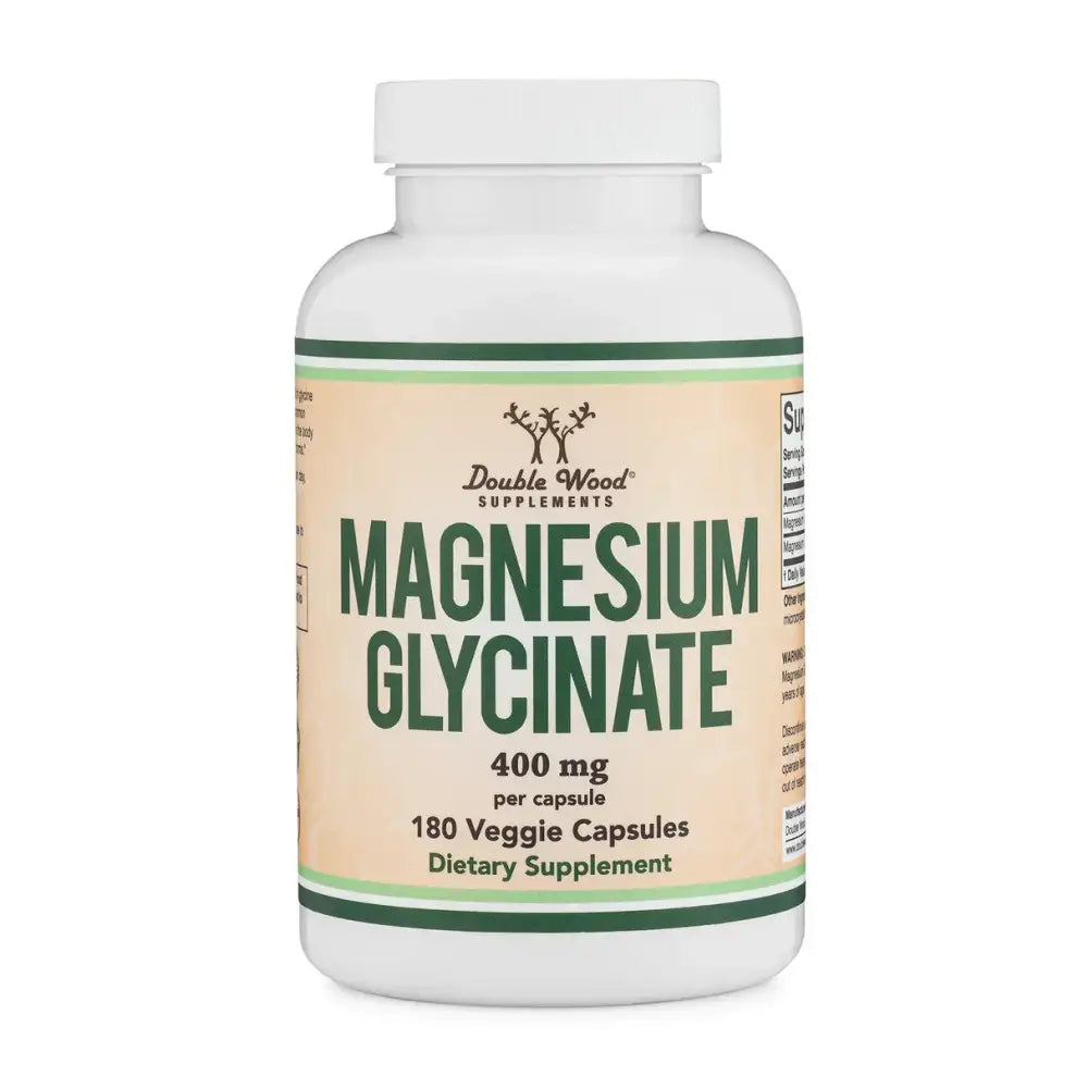 Magnesium Glycinate 400mg – High Absorption Gentle on Stomach (180 Capsules) - Dietary Supplement