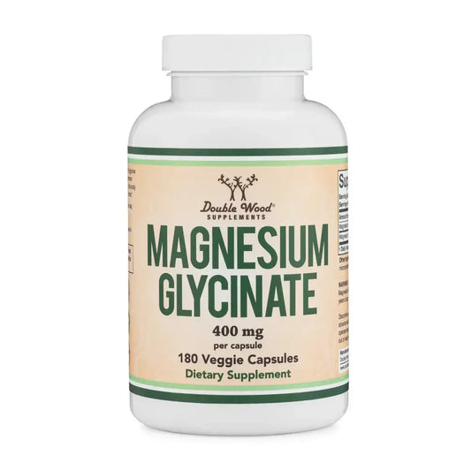 Magnesium Glycinate 400mg – High Absorption Gentle on Stomach (180 Capsules) - Dietary Supplement