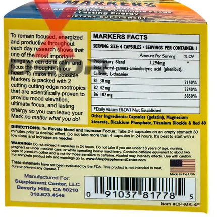 Markers "Leave Yours" – Mood, Focus & Energy Capsules (12 Pack).