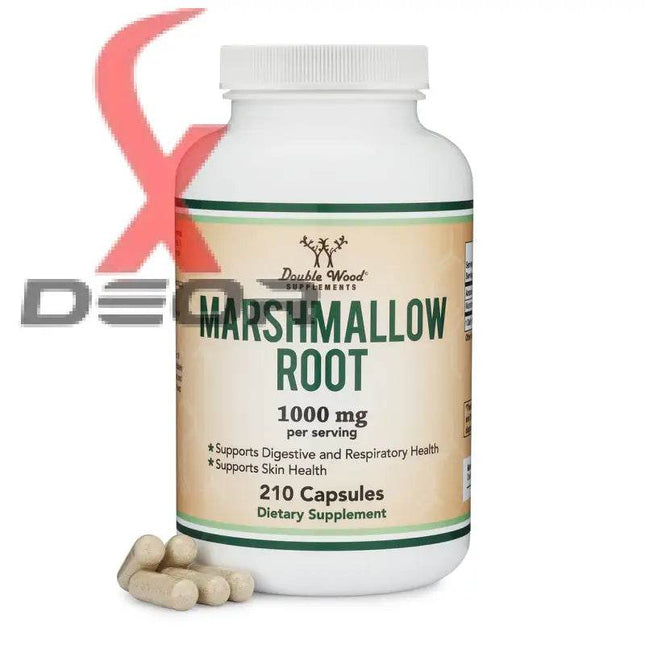 Marshmallow Root Capsules – 1000mg | 210 Count | Non-GMO & Gluten Free - XDeor