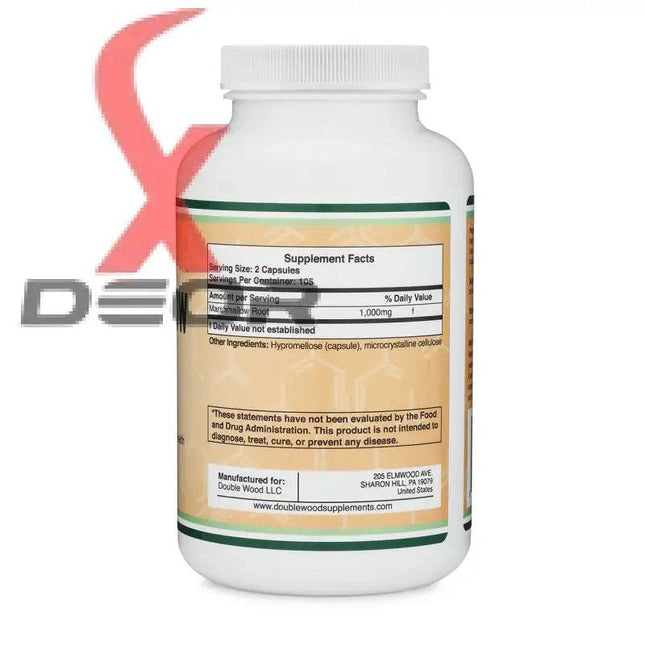 Marshmallow Root Capsules – 1000mg | 210 Count | Non-GMO & Gluten Free - XDeor