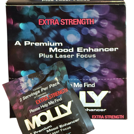 Molly – Premium Mood Enhancer + Laser Focus – Extra Strength Box (12 Packets, 2 Servings Each)