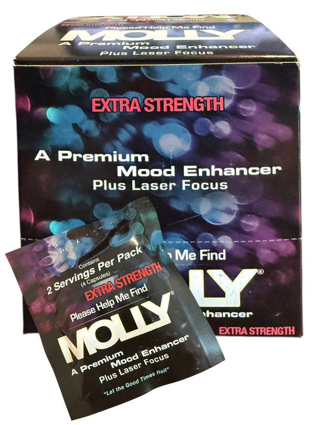 Molly – Premium Mood Enhancer + Laser Focus – Extra Strength Box (12 Packets, 2 Servings Each)