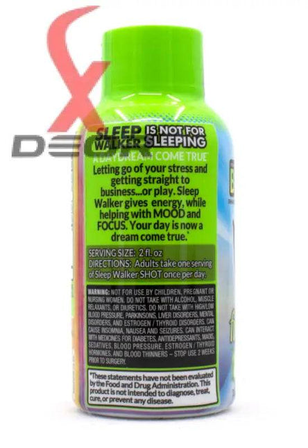 NEW Sleep Walker Shot Sour Apple 2oz from Red Dawn Full Box - XDeor