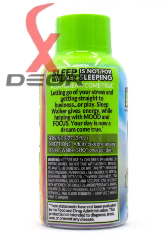 NEW Sleep Walker Shot Sour Apple 2oz from Red Dawn Full Box.