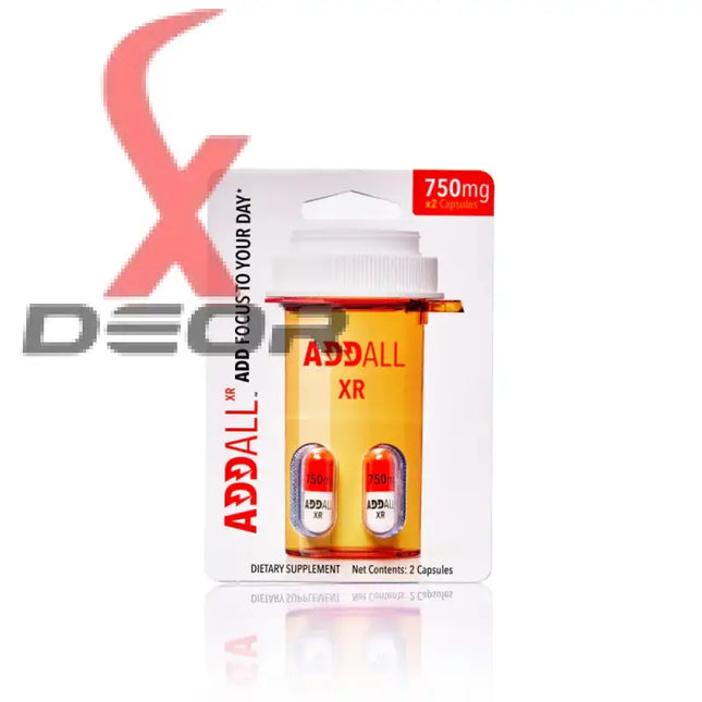 Addall XR Brain Booster – Focus Memory & Clarity 750mg | 2 Boxes (48 Capsules Total) - Dietary Supplement