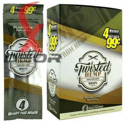 Plain Jane 60 High Quality Twisted Hemp Rolling Papers 15pack - XDeor