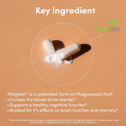 Magnesium L-Threonate (Magtein) 2000mg 100 Caps Authentic