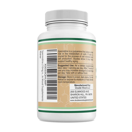 REAL Spermidine HCL 99% Pure – 120 Vegan Capsules | 3rd Party Tested