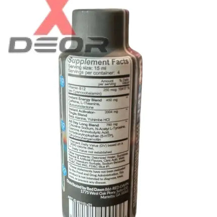 Red Dawn Black Label Formula 2oz 4 Serving Per Bottle Shot 2 Bottles.