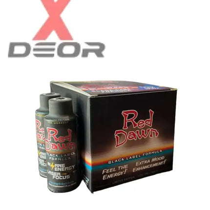 Red Dawn Black Label Formula 2oz 4 Serving Per Bottle Shot Full Box.