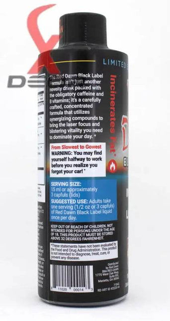 Red Dawn Black Label Formula 8oz Bottle 16 Serving 1 Bottle - XDeor