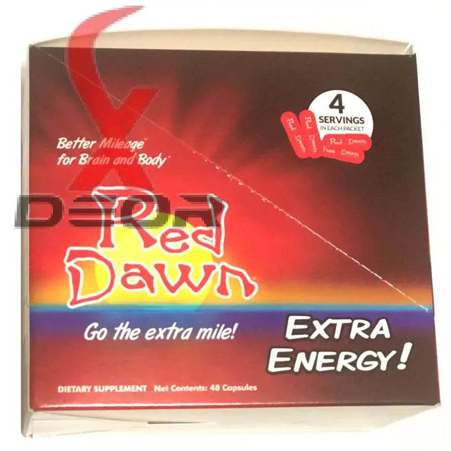 Red Dawn Go The Extra Mile 4 Count Extra Energy Capsule Full Box - XDeor