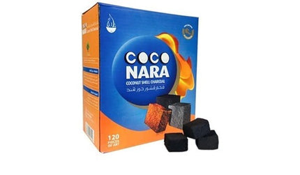 Coco Nara Coconut Shell Charcoal – 120 Pieces Natural Hookah Coals