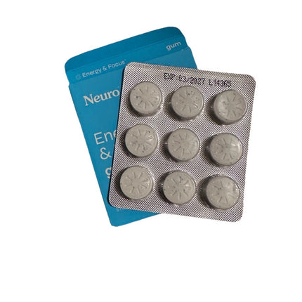 Neuro Gum Peppermint – Energy & Focus | Vegan | Sugar-Free | B-Vitamins – 4 Pack (36 Pieces)