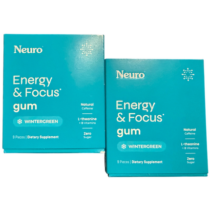 Neuro Gum Peppermint Energy & Focus – 2 Pack | Xdeor