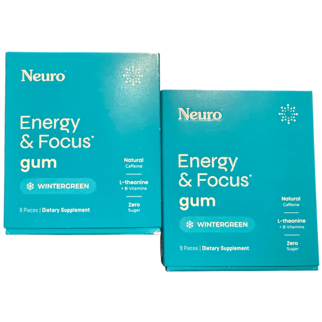 Neuro Gum Peppermint Energy & Focus – 2 Pack | Xdeor