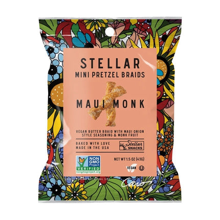 4-Pack Stellar Pretzel Braids – Maui Monk (1.5oz Each) | Vegan Snack Made in USA