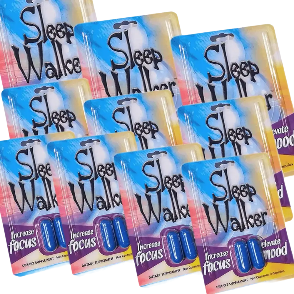 Sleep Walker 20 Capsules Blister Pack Focus & Mood Optimizer - 10 Pack OF 2CT - XDeor