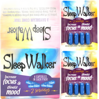 12 Pack 4CT Sleep Walker Capsules Focus & Mood Optimizer - 48 CAPS FULL BOX - XDeor