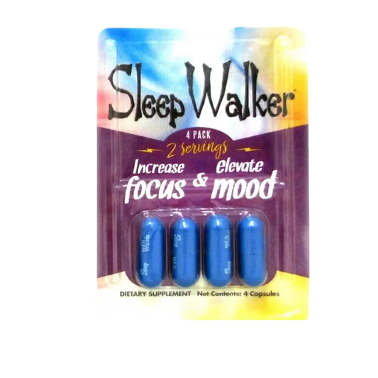 Sleep Walker Capsules 4 Count Blister Focus & Mood Optimizer Full Box 48 Capsule Georgia Wholesale