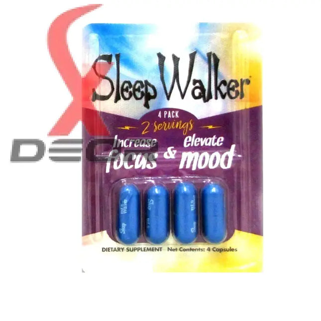 Sleep Walker Capsules 4 Count Blister Focus & Mood Optimizer Full Box 48 Capsule Georgia Wholesale
