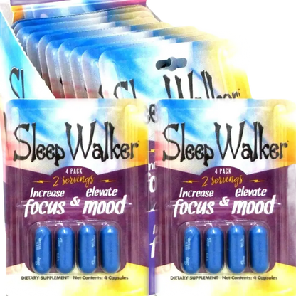 Sleep Walker Capsules 4 Count Blister Focus & Mood Optimizer Full Box 48 Capsule Georgia Wholesale