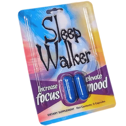 Sleep Walker Capsules Focus & Mood Optimizer Blister - 24 Pack of 2CT Full Box - XDeor