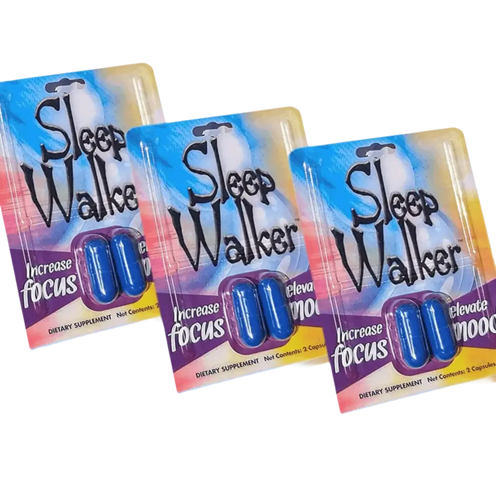 Sleep Walker Capsules Focus & Mood Optimizer Blister - 24 Pack of 2CT Full Box - XDeor