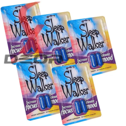 Sleep Walker Capsules Focus & Mood Optimizer – Full Box 24 Packs of 2 Capsules (48 Capsules Total) | Blister Pack.