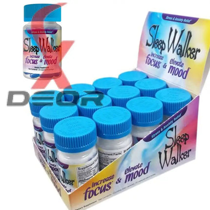 Sleep Walker Focus & Mood Enhancer – 3 Bottles (60 Capsules Total) | Red Dawn RXD | Energy, Motivation & Clarity.