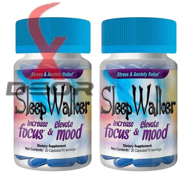Sleep Walker Focus & Mood Enhancer – 3 Bottles (60 Capsules Total) | Red Dawn RXD | Energy, Motivation & Clarity - XDeor