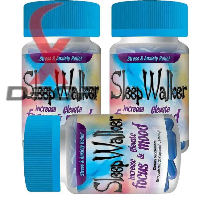Sleep Walker Focus & Mood Enhancer – 4 Bottles (80 Capsules Total) | Red Dawn RXD | Energy, Clarity & Mood Support - XDeor